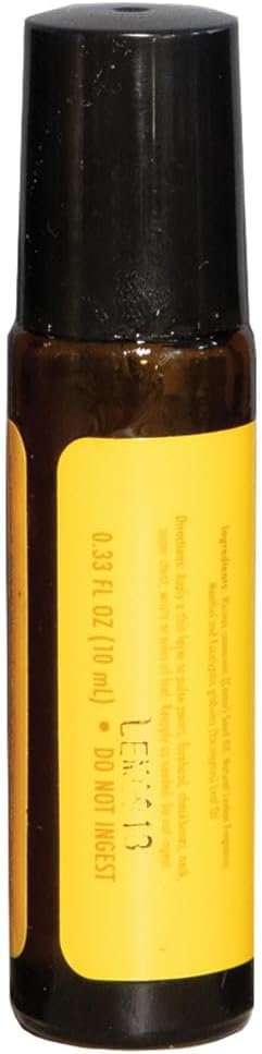 Halls Breathe Essential Oil Roll On Lemon – Uplifting Citrus Blend with Menthol for Stress and Craving Relief, Clean Botanical Aromatherapy for Travel or Home Use, 10mL Pocket-Sized Format