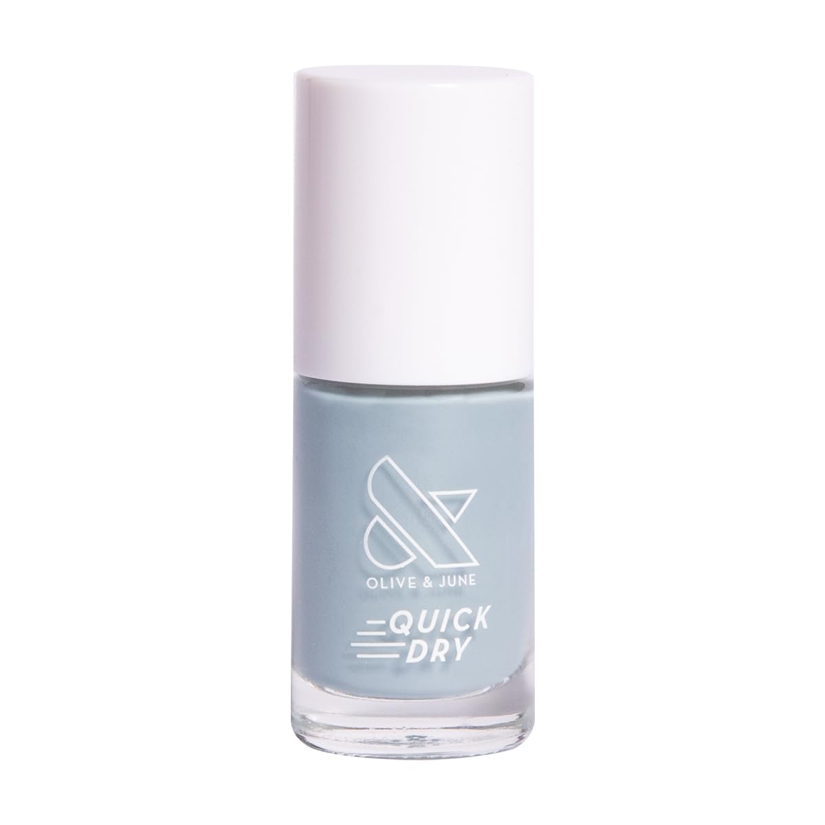 Olive & June Quick Dry Nail Polish | Instant, Fast-Drying, Smudgeproof Color | 15-free, Vegan, Cruelty-Free Formula | Lasts up to 5 Days | Salon-Quality Manicure, Pedicure at Home | Vintage Denim Blue