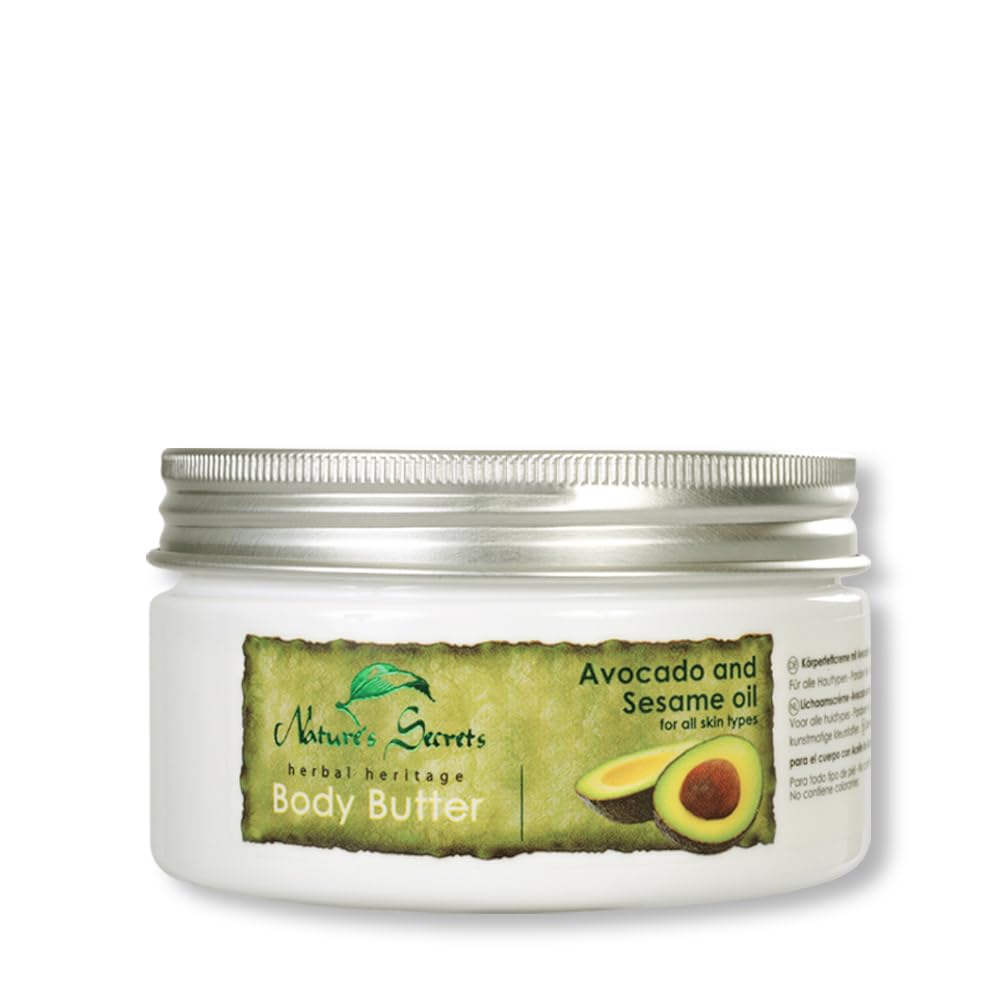 Nature's Secrets Herbal Heritage Body Butter Avocado and Sesame Oil for all skin types, 200ml