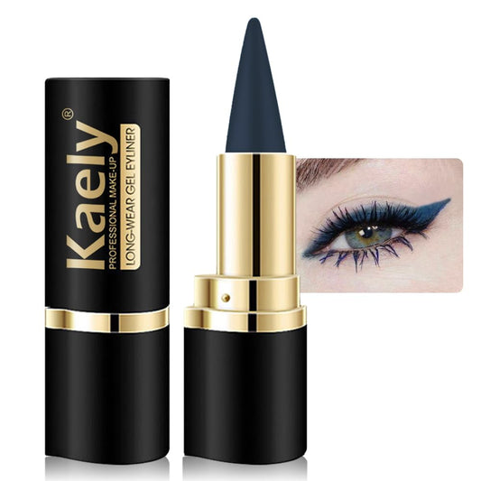 Kaely Dark Blue Gel Eyeliner Pencil,Waterproof Smudge Proof Eye Liner Pen,Cat Eye Goth Halloween Makeup,Eye Black Face Paint Lipstick Crayon,Color Colorful Eyeliner Eyeshadow Stick,07