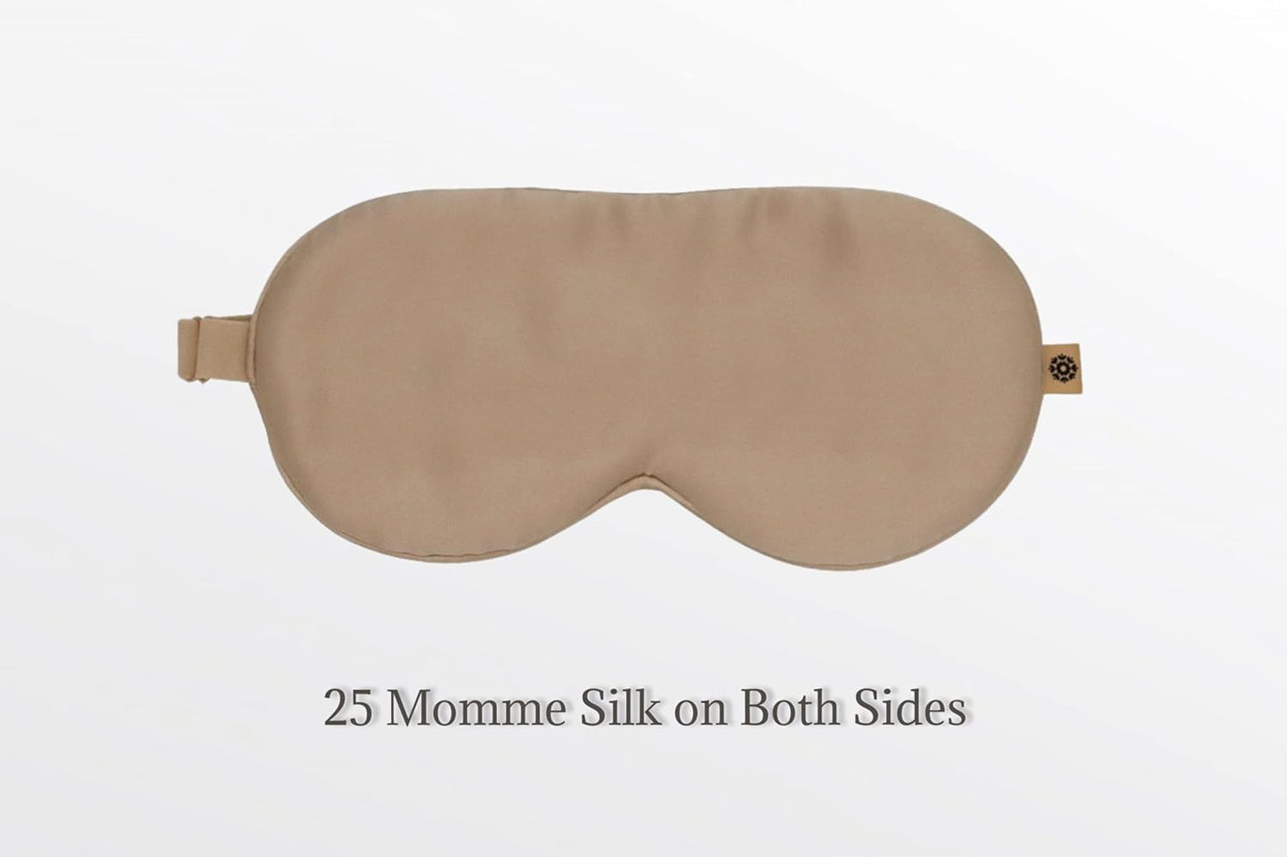 Premium 25 Momme Mulberry Silk Eye Mask for Sleeping (Champagne)