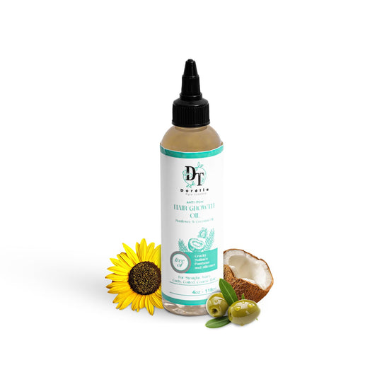 Hair Growth Oil for Curly, Coarse & Afro Hair – Sulfate Free Scalp for Hair Growth – Oil with Coconut, Rosemary & Peppermint – Kumquat Scented