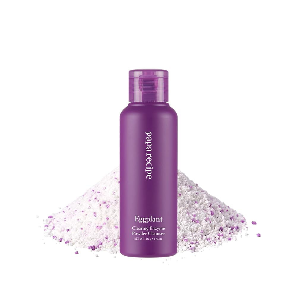 Papa Recipe Eggplant Enzyme Powder Cleanser – Triple Exfoliation with AHA, BHA, PHA – Low pH Korean Skincare Face Wash for Sensitive Skin