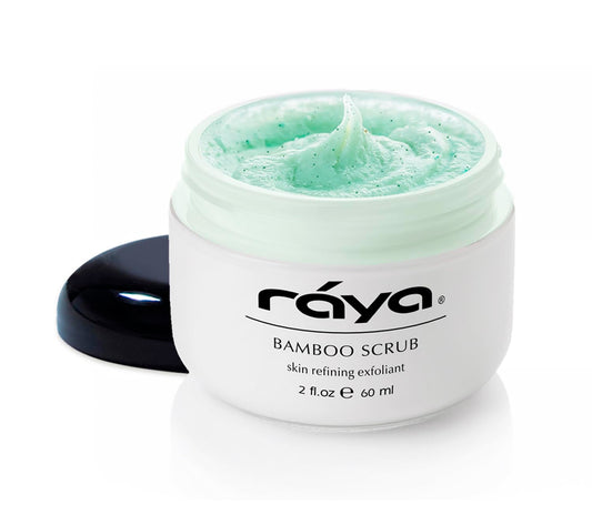 RAYA Bamboo Facial Scrub (R-125) | Herbal Exfoliating and Refining Treatment for Dry Skin | Helps Reduce Fine Lines and Wrinkles | Made with Bamboo and Jojoba Beads