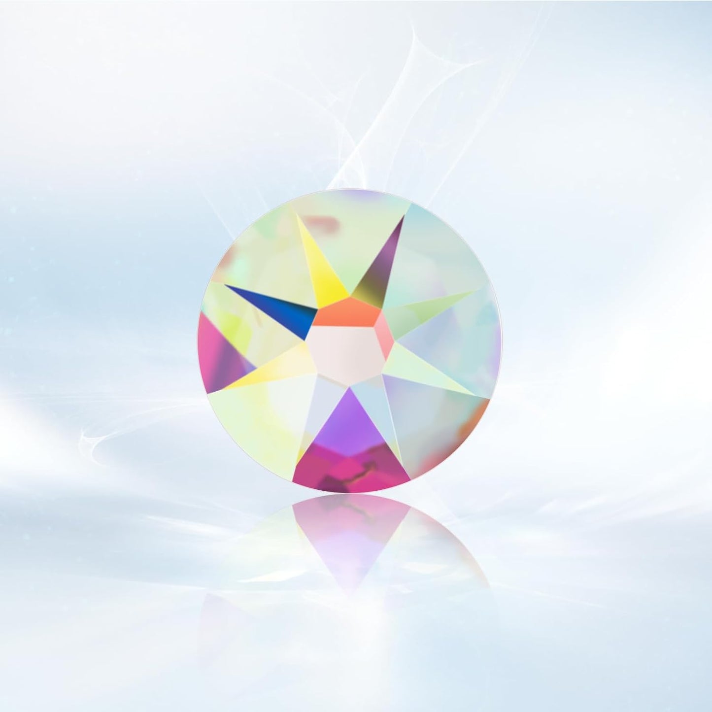 Novani Crystal AB Rhinestones 1440pcs Flat Back Round Rhinestone Style 2088 Sparkly Crystal Gemstones for Nail Art and Crafting SS6,1.9-2.0mm