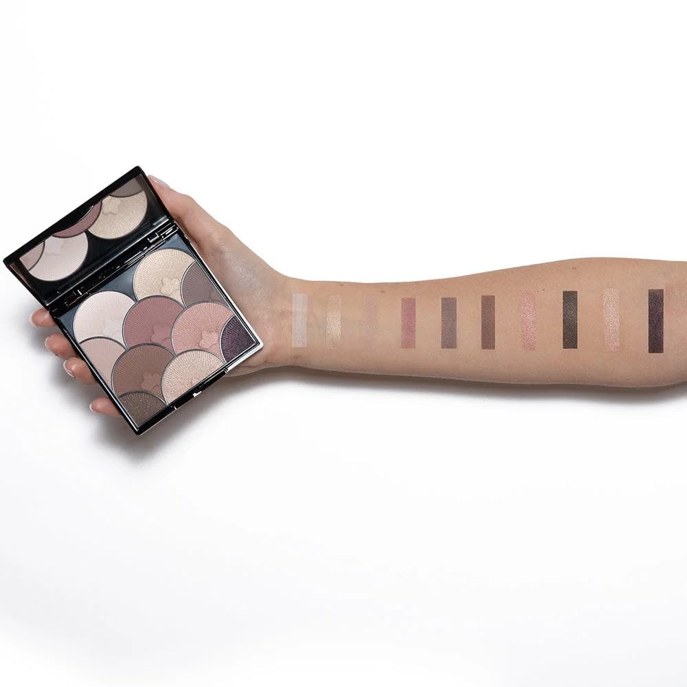 T.LeClerc Eye Shadow Palette | Retro-Chic 10-Color Nude Palette | Warm-Toned, Creamy Texture | Luminous, Long-Lasting Wear | Rich Pigments | Easy Makeup Removal (ROSE DES SABLES, 18G)