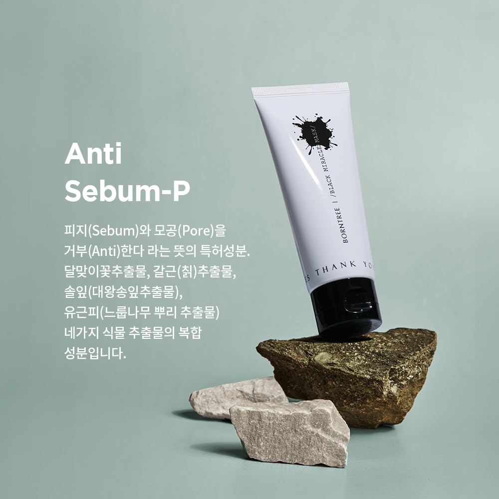 Black Miracle Mask Pack 3.38 fl oz/Addresses concerns of enlarged pores and excess sebum. EWG 99.8% GREEN Grade Peel-off Pack with patented anti-inflammatory BSAS