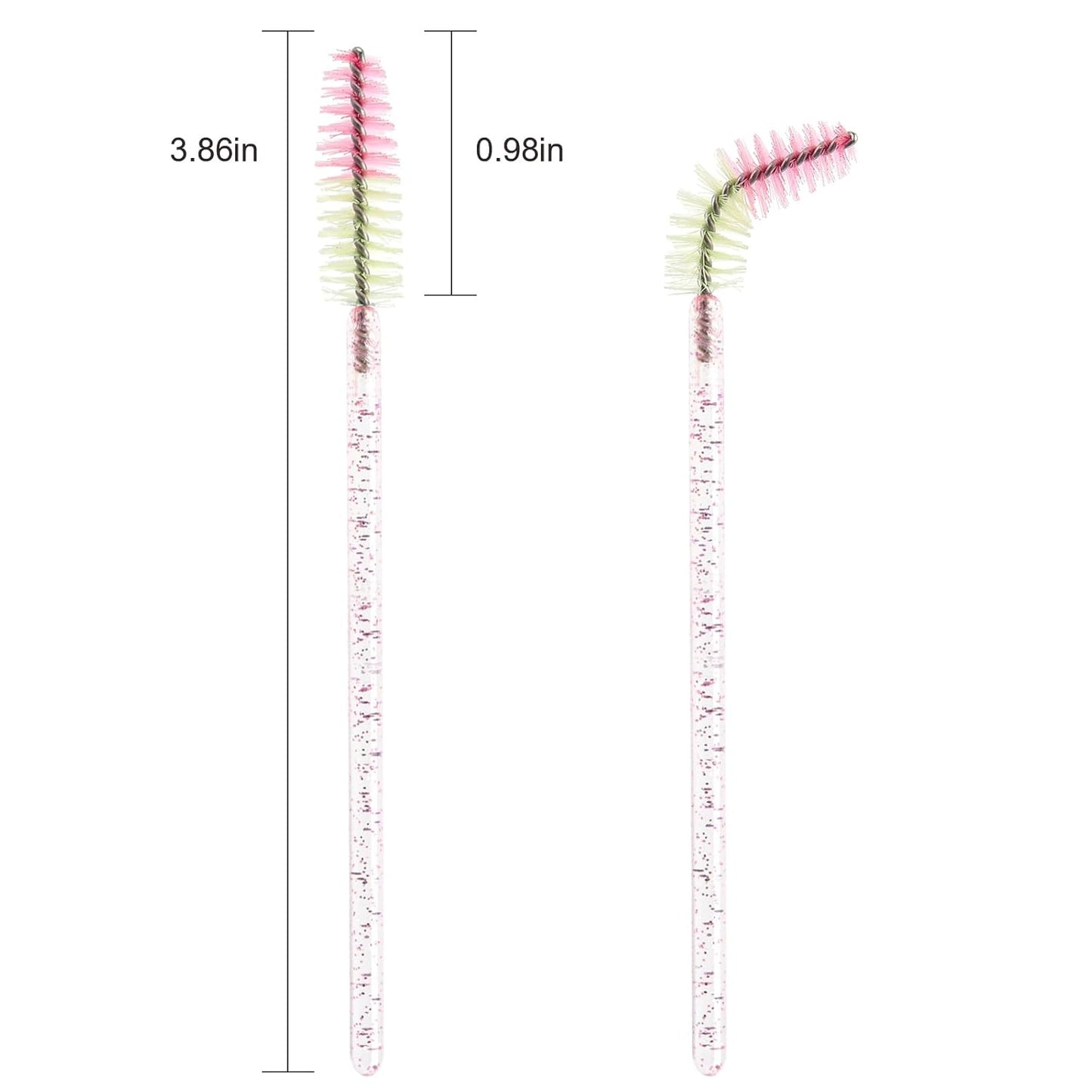 300PCS Disposable Mascara Wands Spoolie Brush Crystal Eyebrow Brushes Eyelash Extension Applicator Makeup Kits