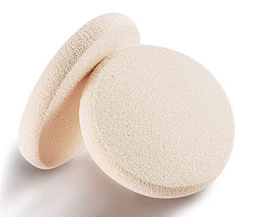 OWLFAVO 4pcs Round Makeup Sponges Supplement, Beauty Face Primer Compact Powder Puff, Blender Sponge Replacement for Cosmetic Flawless Foundation, Sensitive and All Skin Types