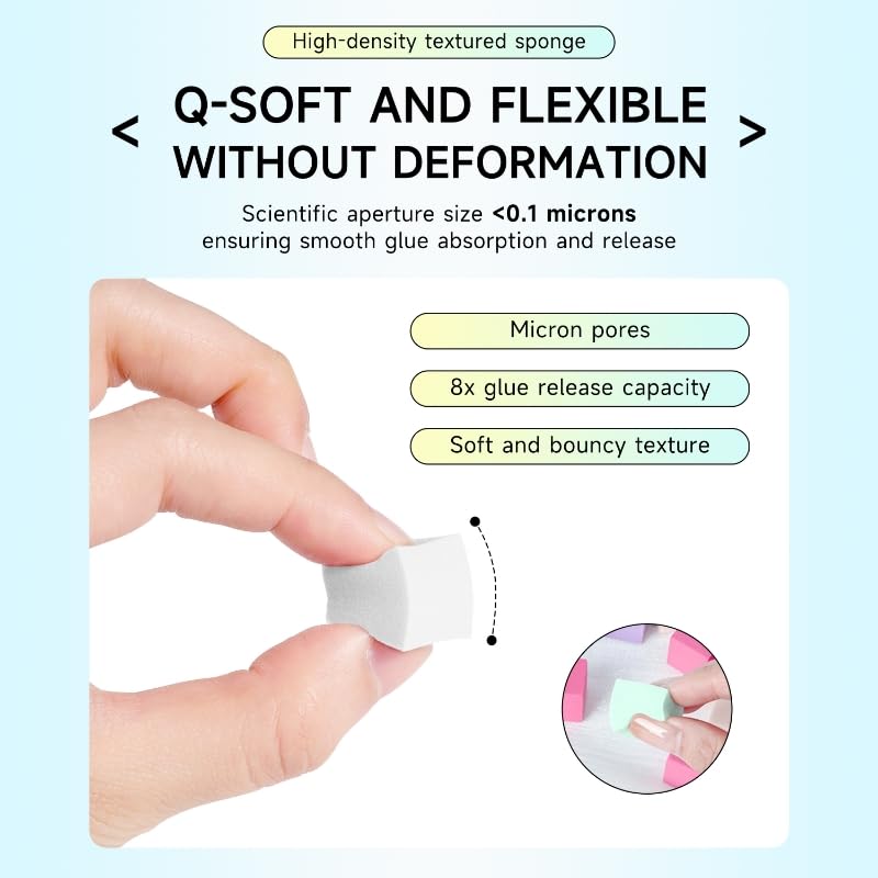 Nail Sponges Set for Ombre Gel,Nail Art Tools Set-100Pcs Colorful Nail Sponges With Gold Grabbing Pen Transparent Plastic Storage Box Used to Store Nail Art Tools