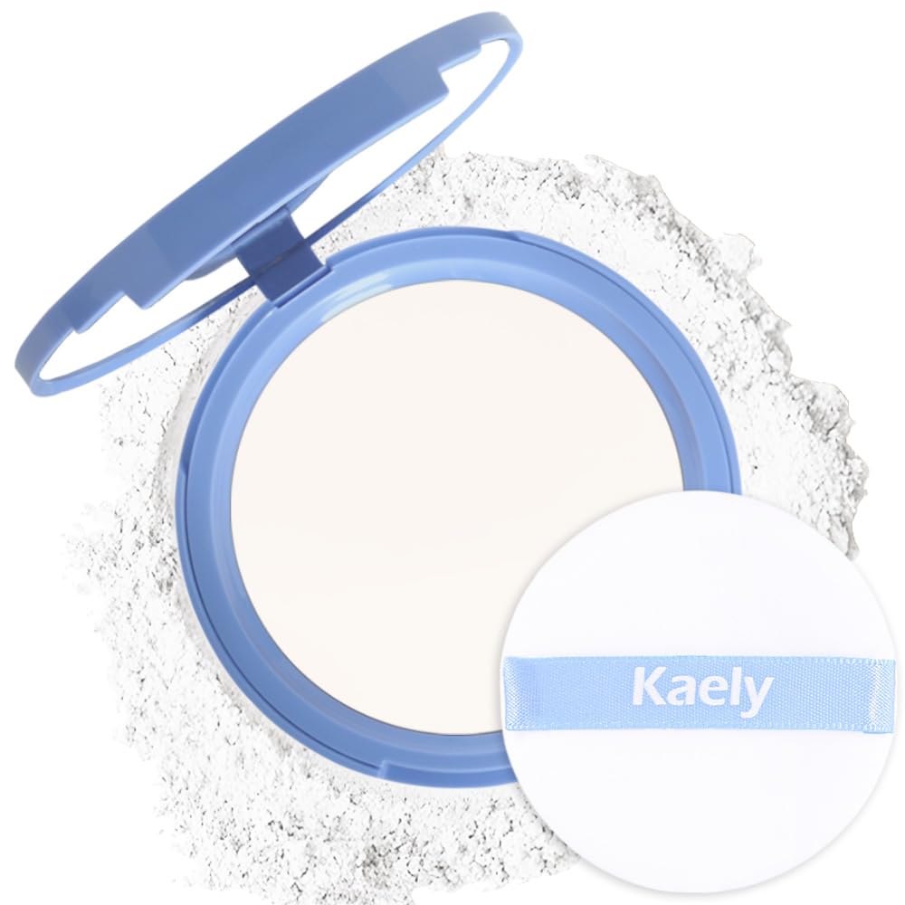 Kaely Oil Control Face Pressed Powder, Perfection Matte Compact Powder, Long Lasting Waterproof Finishing Powder Makeup, polvo compacto de maquillaje, Lightweight, Vegan, 23AD White