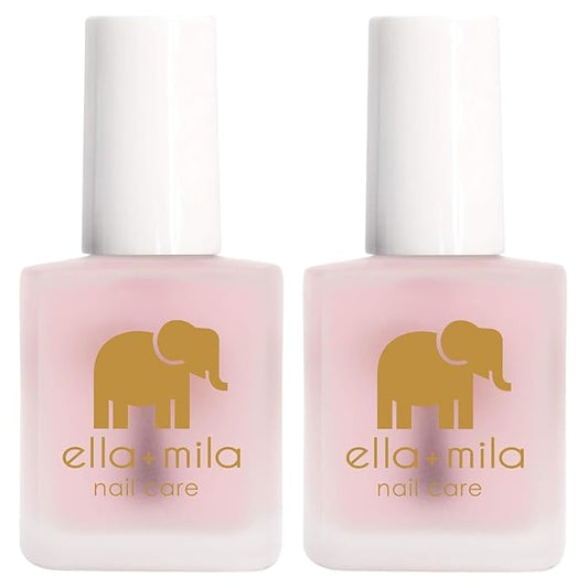 ella+mila "First Aid Kiss" Nail Strengthener and Growth Treatment - Nail Repair Solution & Growth Treatment for Thin, Brittle & Damaged Nails - Nail Hardener with Vitamin E (2-Pack)