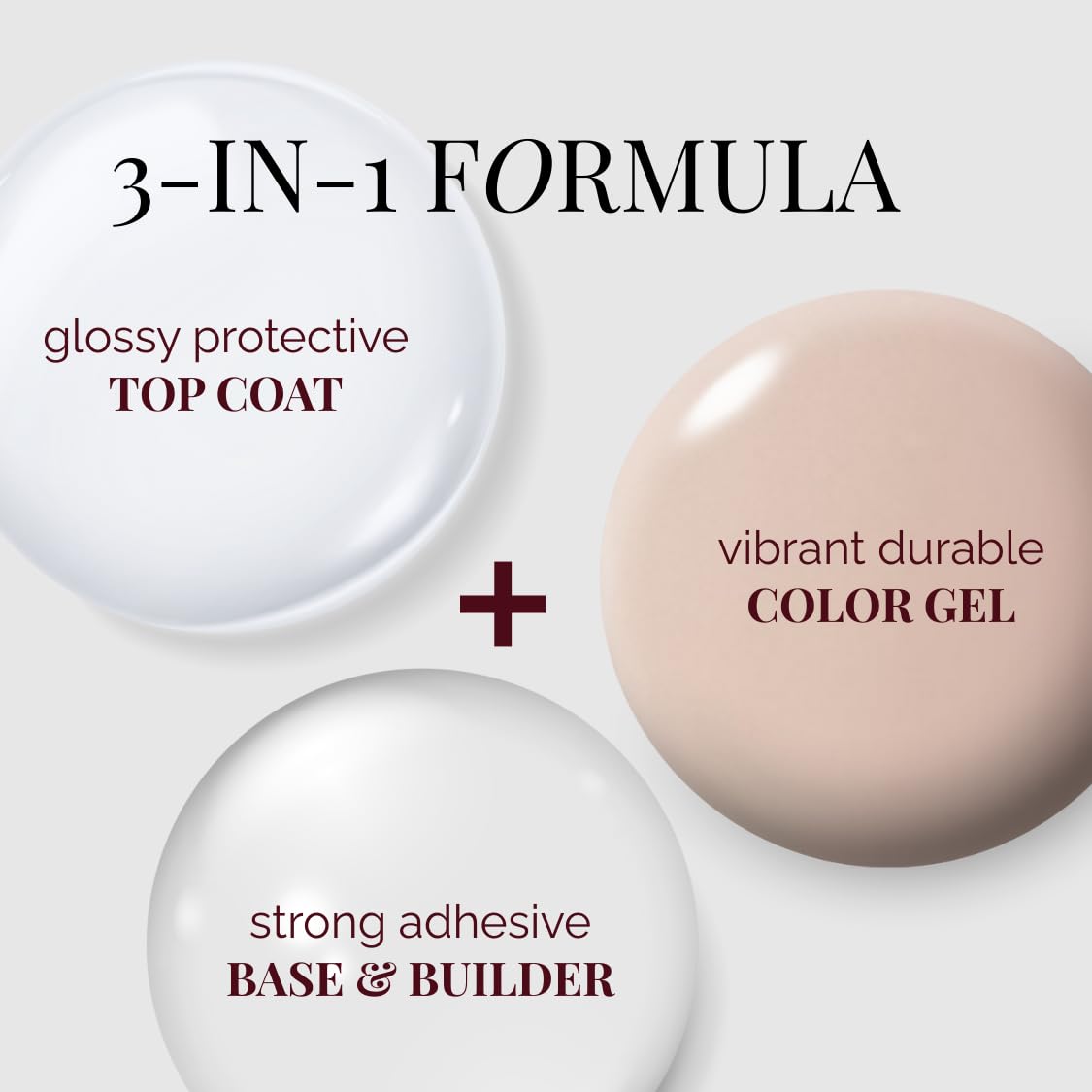 NAILOG One Step Beige Gel Nail Polish 12ml Top Coat Color Gel Base 3-In-1 Formula Soak Off UV Gel Polish for Home DIY & Gifting | Almond Beige