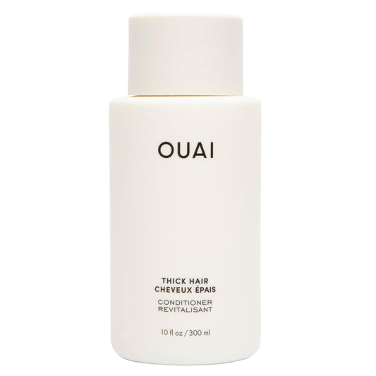 OUAI Thick Hair Conditioner - Moisturizing Conditioner for Dry, Frizzy Hair - Keratin, Marshmallow Root, Shea Butter and Avocado Oil - Paraben, Phthalate & Sulfate Free (10 Oz)