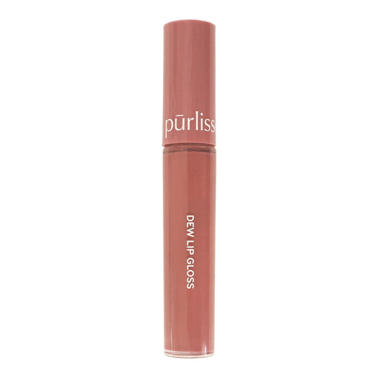 pūrlisse Dew Moisturizing Lip Gloss - Hydrating & Non-Sticky Long Lasting Lip Gloss - Enriched with Bakuchiol, Mango Seed Butter & Avocado Oil to Soften & Smooth - Pink Nude (0.25 oz)