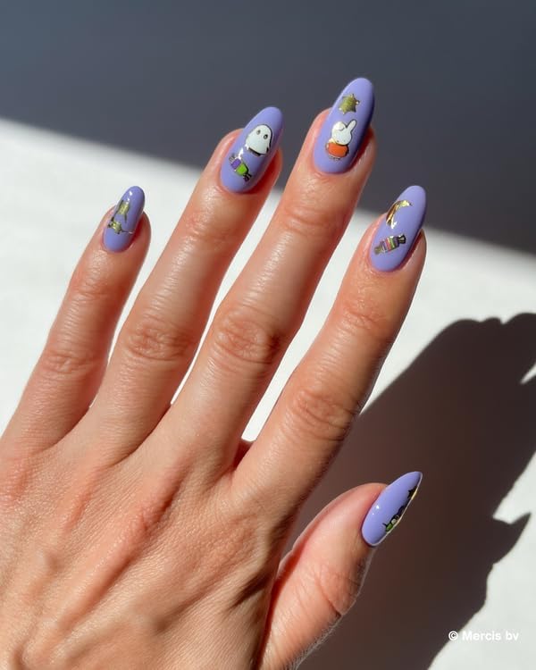 Miffy's Halloween Nail Stickers - Lightweight & Easy-to-Apply Nail Art with Trendy Design - Durable & Long-Lasting Nail Stickers for Women, Ideal for DIY Manicures & Salon-Quality Nails