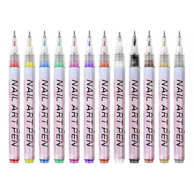 Nail Polish Pen, 1 PCS Nail Art Pen, Nail Pencil, DIY Drawing Painting Pen, for Nails DIY (Red 0.5mm)
