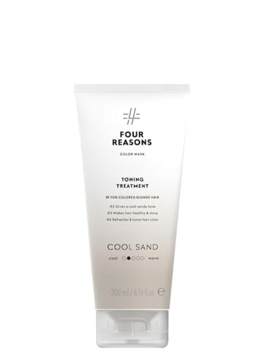 Four Reasons Color Mask – Cool Sand Blonde - (27 Colors) Color Depositing Conditioner, Toning Treatment, Tone & Enhance Color-Treated Hair - Semi Permanent Hair Dye, Vegan and Cruelty-Free, 6.76 fl oz