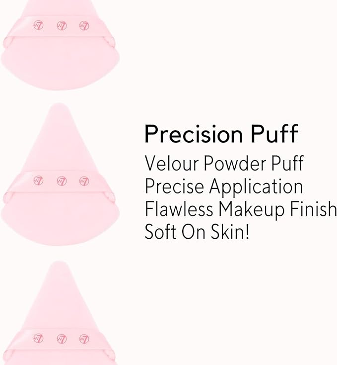 W7 Banana Dreams Application Set - Yellow-Toned Loose Setting Face Powder & Triangle Precision Powder Puff