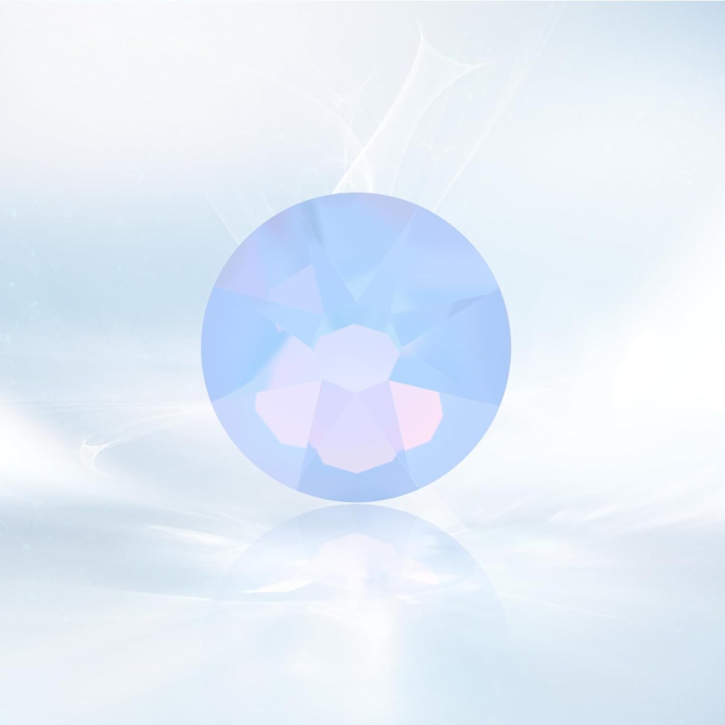 Novani Blue Opal Rhinestones 288pcs Flat Back Round Rhinestone Style 2088 Sparkly Crystal Gemstones for Nail Art and Crafting SS30,6.4-6.6mm