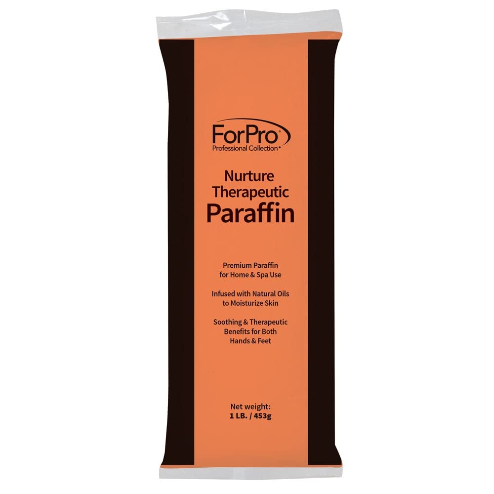 ForPro Professional Collection Nurture Paraffin Wax Refill, Peach Vanilla, Six 1-Pound Paraffin Blocks, Non-Greasy, Moisturizing for Soft & Healthy Skin, 6 Lbs