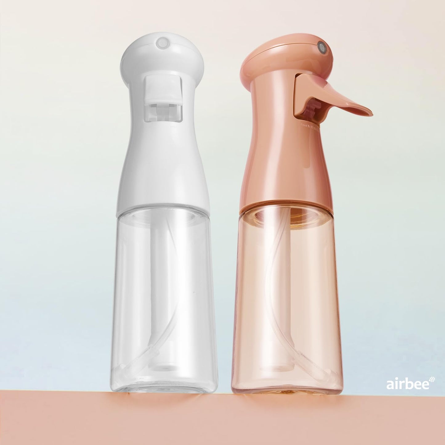 Spray Bottle For Hair, Continuous Mister Sprayer, Ultra Fine Mist Empty Spraying Water Bottles for Hairstyling, Barbers, Salons, Essential Oil Scents, Cleaning, Plants (2 Pack, 6.8 OZ)