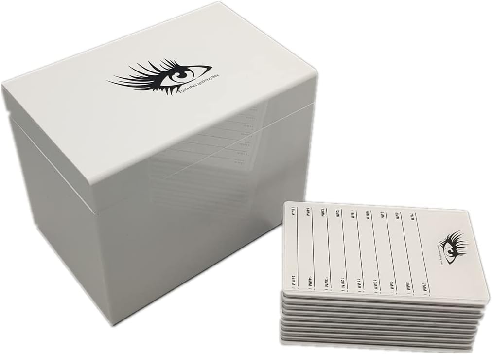 May healthbeauty 10 Layers Acrylic Eyelash Storage Box, Makeup Organizer False Eyelashes Glue Pallet Holder Grafting Extension Close-Packed Display