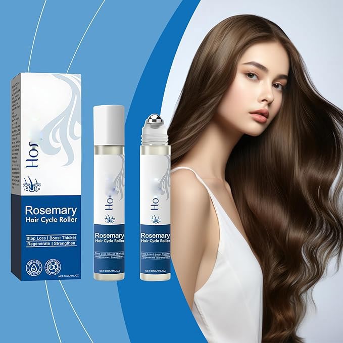 Hair 3% Rosemary Roll-On,Hair Growth Serum with Redensyl and Anagain Reduces Hair Fall, Help Thicker For Women All Hair Types-25ml