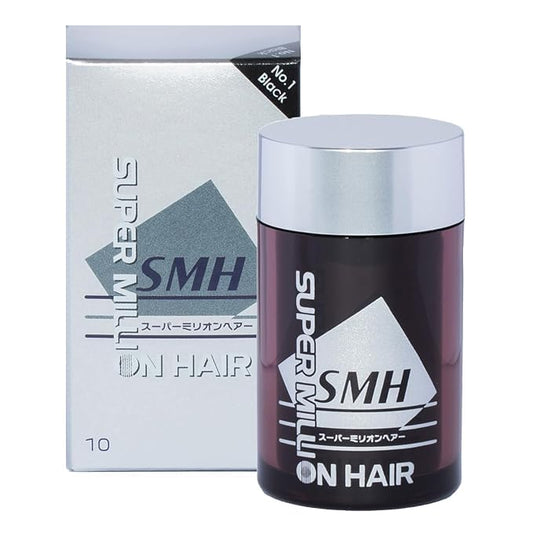 SMH Plant-Based Hair Fibers MADE IN JAPAN – Instantly Conceals Thinning Hair –Long-Lasting – Sweat, Water & Wind Resistant – Hair Loss Solutions For Men & Women (Black, 10g)