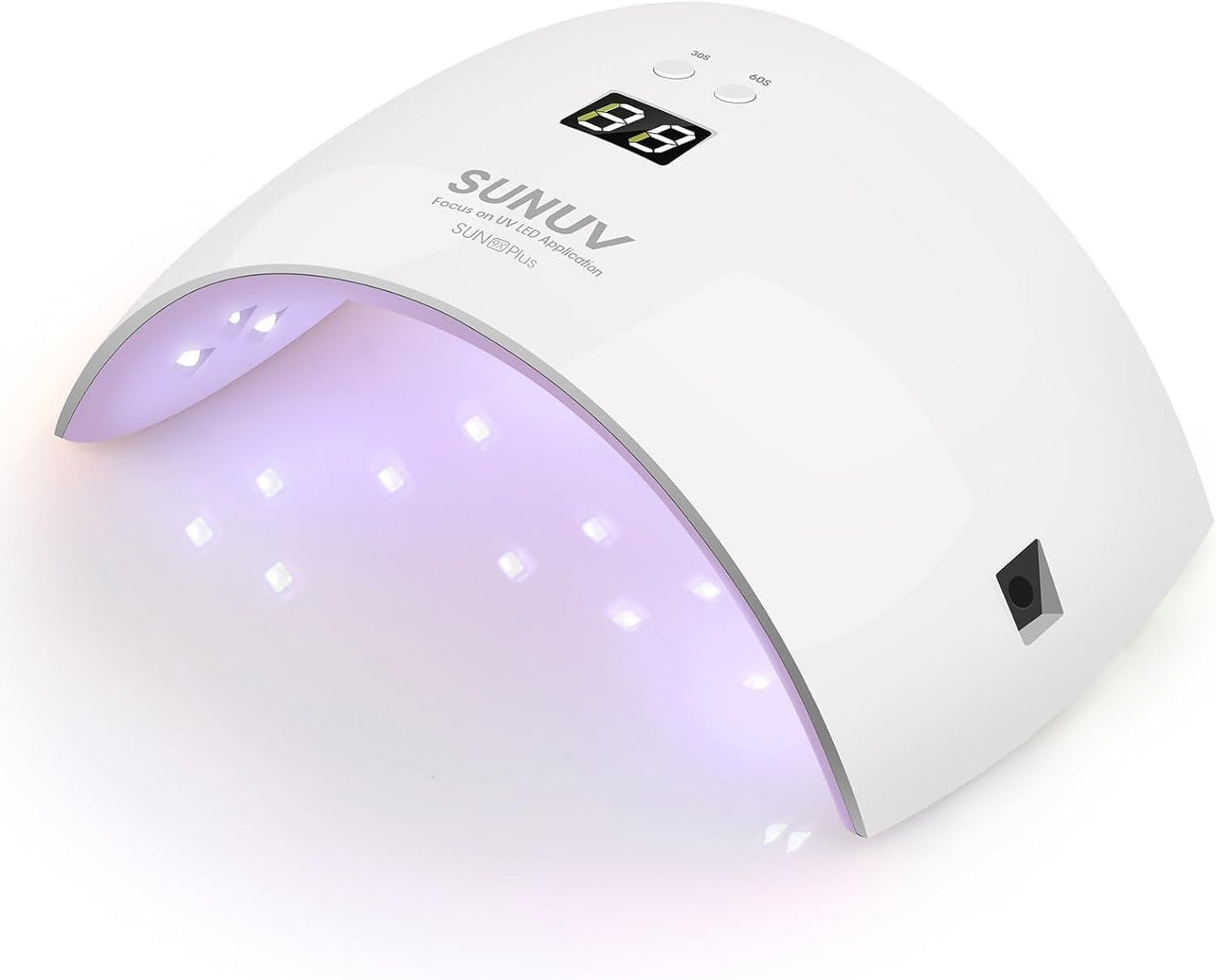 SUNUV UV Light for Nails, Dryer for Gel Polish with Sensor 2 Timers and Display SUN9X Plus UV Nail Lamp Pink