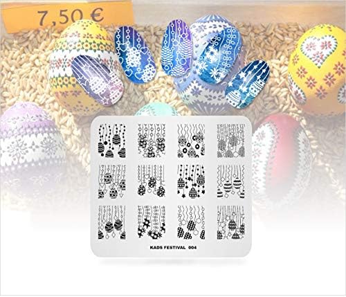 KADS 5Pcs/Set Nail Art Stamping Plate Nail Art Template Decoration Tool Flower Rabbit Kiss Heart Image Plate