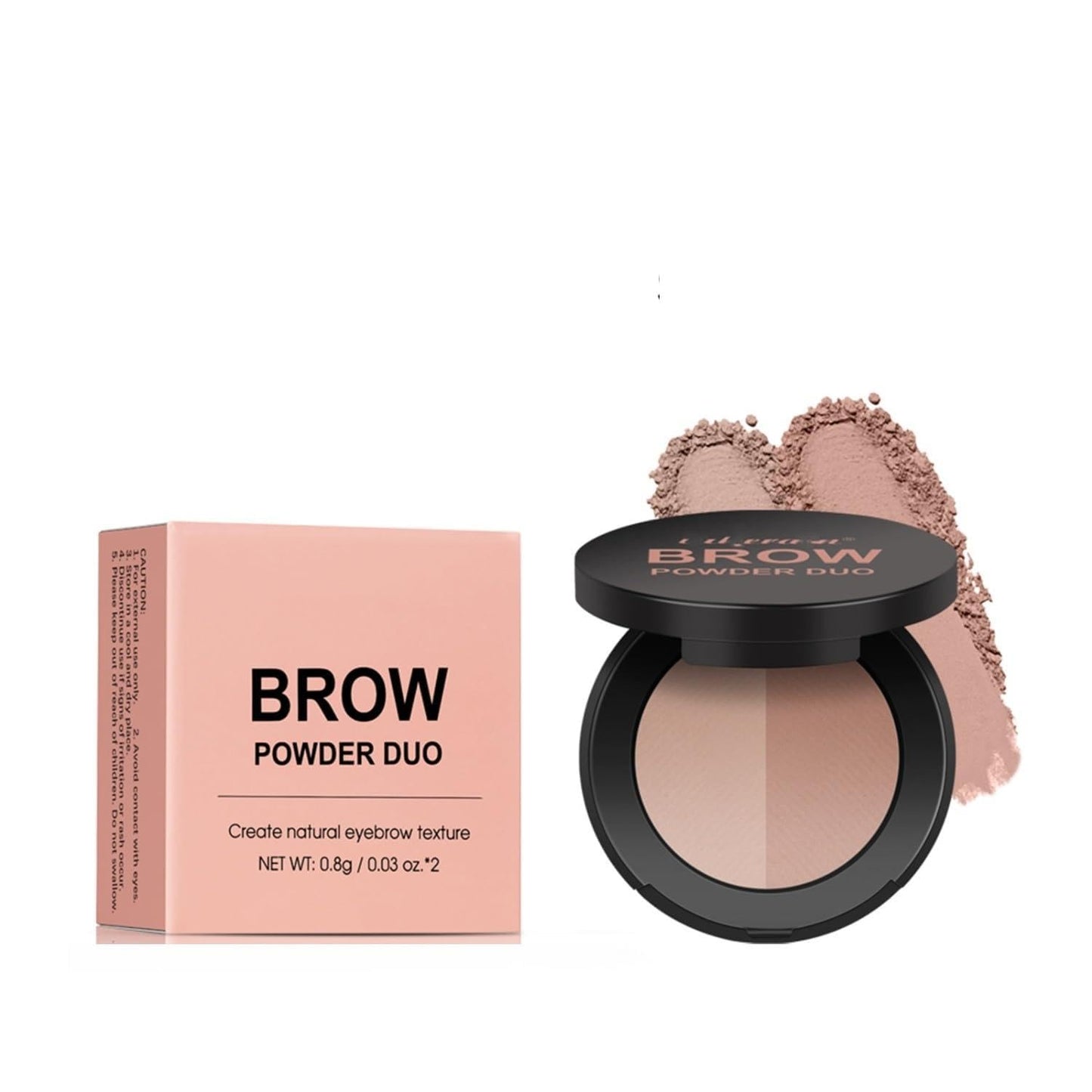 MAEPEOR Brow Powder Duo 6 Colors Natural Smooth Eyebrow Powder Professional Brow Contour Palette for Filler Defined & Sculpt (01 Soft Brown)