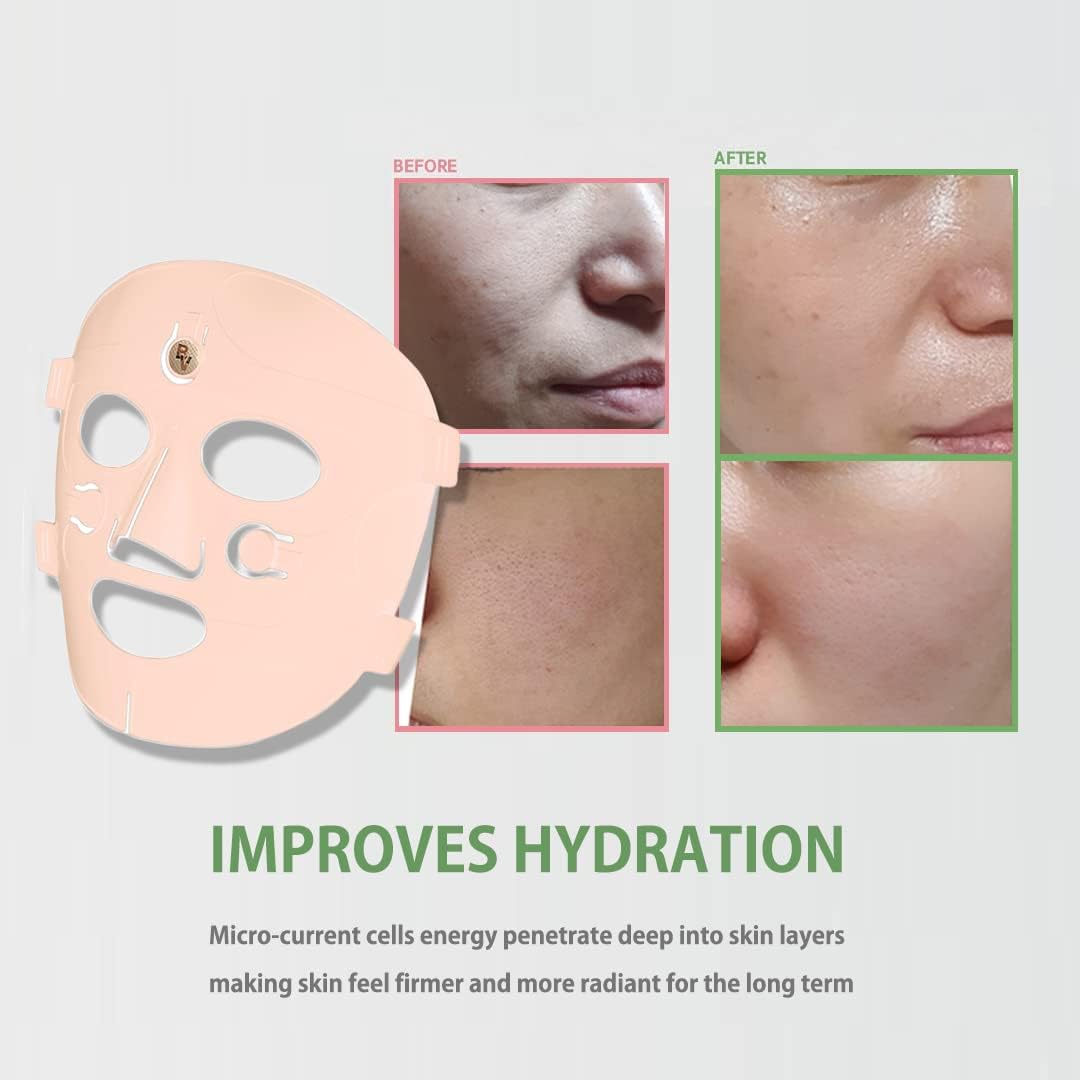 TheMogan Bandivita Facial Micro Galvanic Cell Silicon Mask Hydration 140% Absorption Skin Care Black