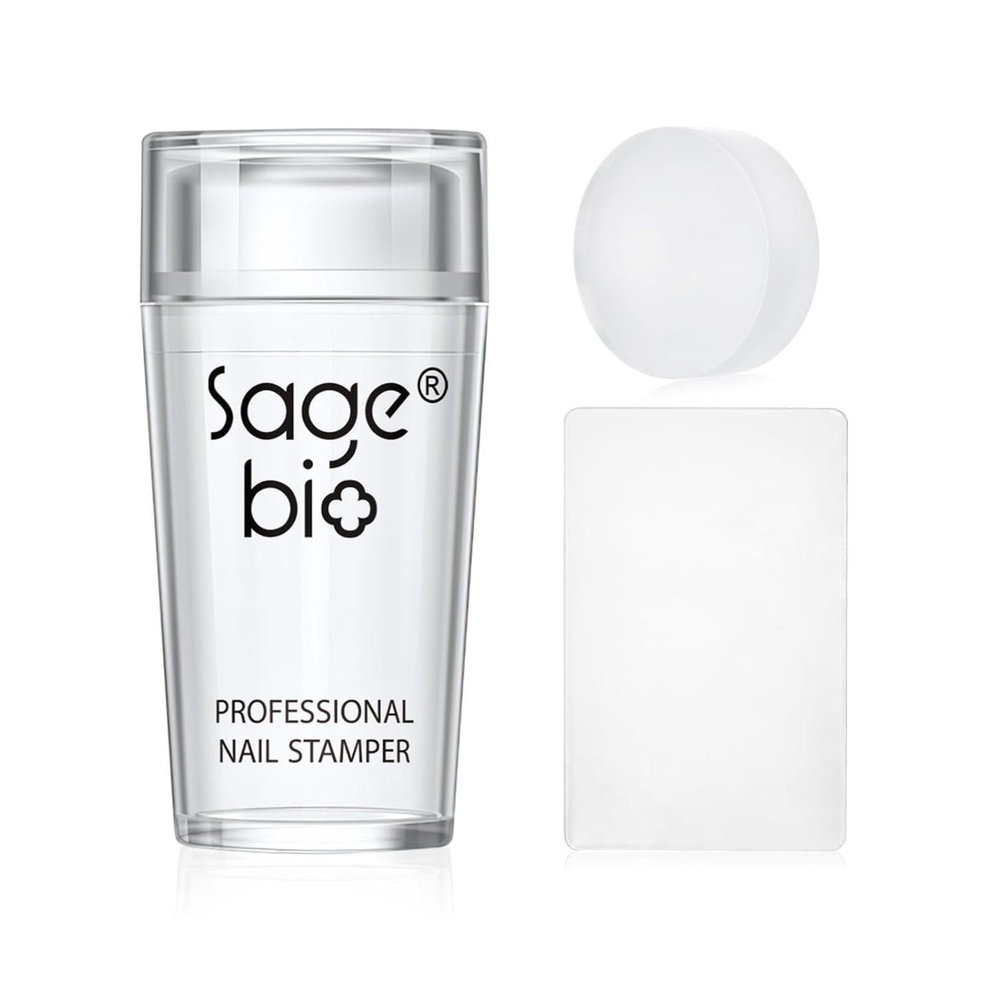 Nail Art Stamper Clear Silicone Nails Stamping Jelly with Scraper Transparent Visible Body DIY Manicure Nail Art Tool For DIY Nail Decor French Nail Manicure