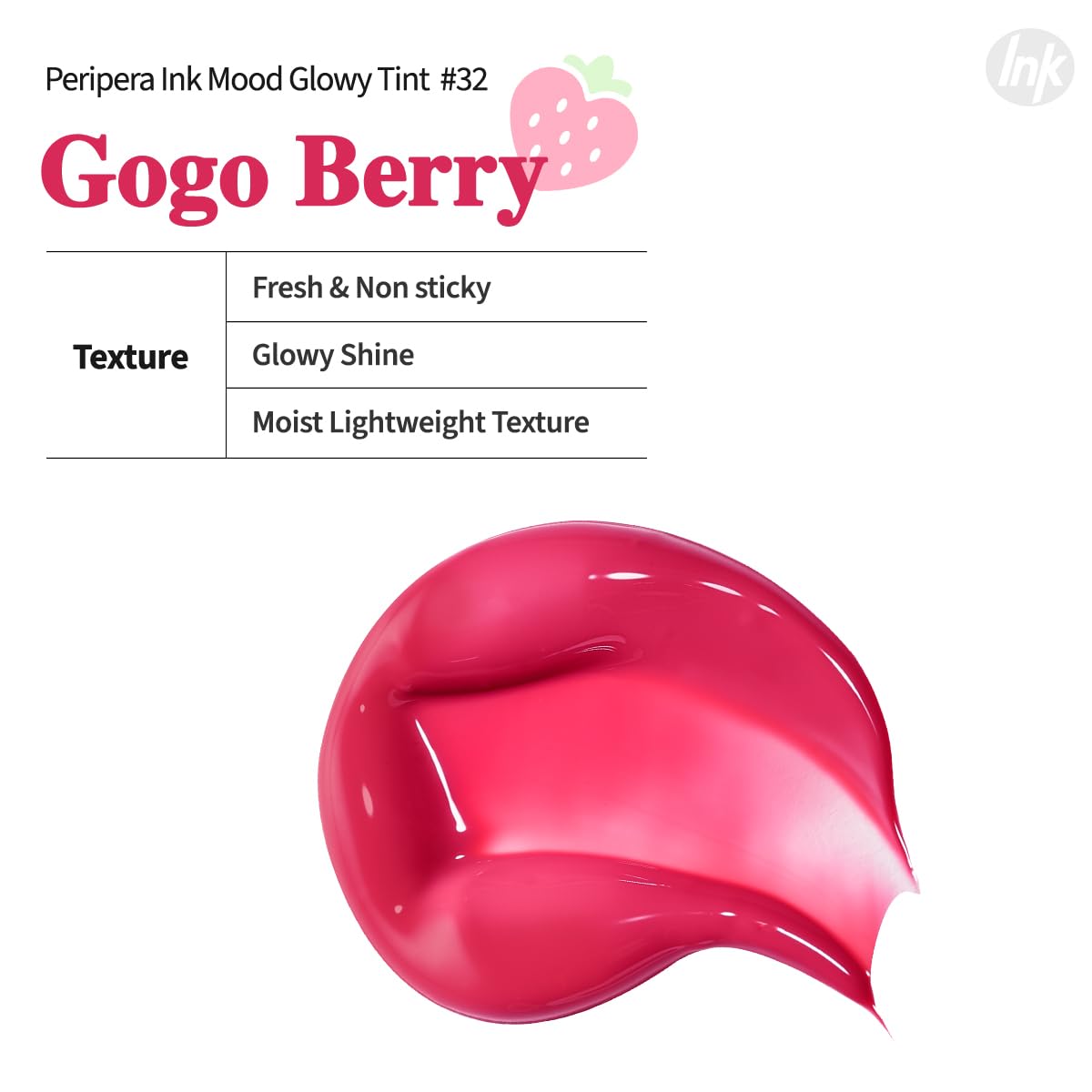 Peripera Ink Mood Glowy Tint (032 GOGO BERRY)