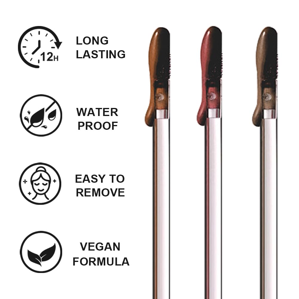 3 Colors Peel Off Lip Liner Stain with Tweezer, Long Lasting Waterproof Lip Tint Stains Makeup Set with Matte Finish for Women, Natural Look, Easy to Use, for All Skin Types (#2,3,4)