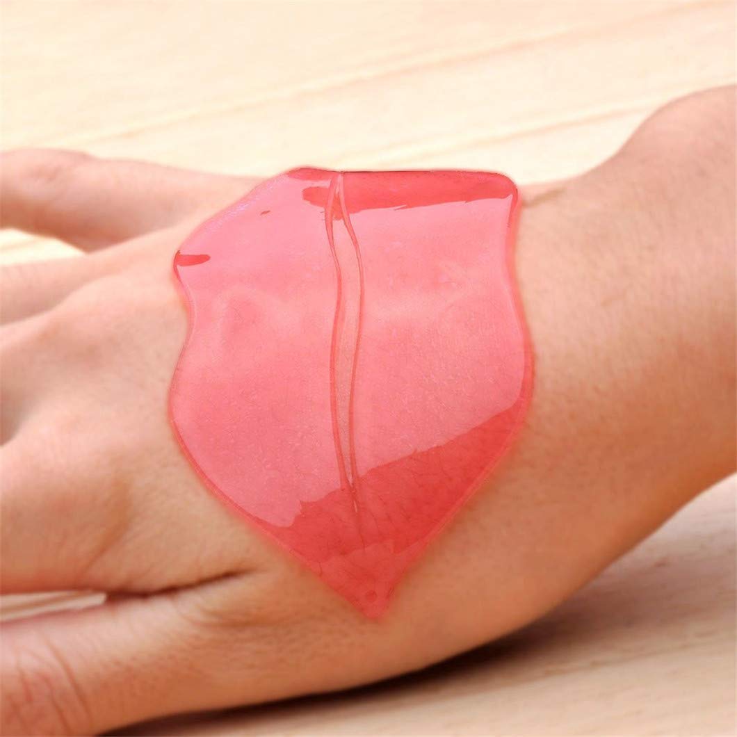 30 PCS Pink Crystal Collagen Hydrogel Lip Mask Set, Moisturizing and Hydrating Lip Plumper Gel Pads for Dry Lips, Make Your Lip Attractive and Sexy (Peach Scent)