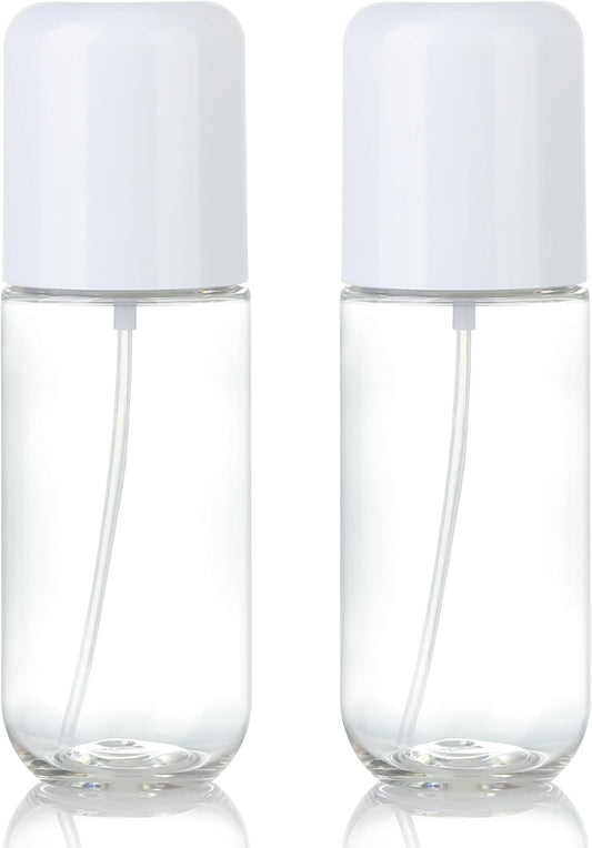 Small Spray Bottle Travel Size 3.4oz/100ml Plastic Mini Bottle Set - Fine Mist Mini Empty Spray Bottles - Refillable Spray Bottles for Cleaning Solutions, Perfume, Liquid Cosmetics