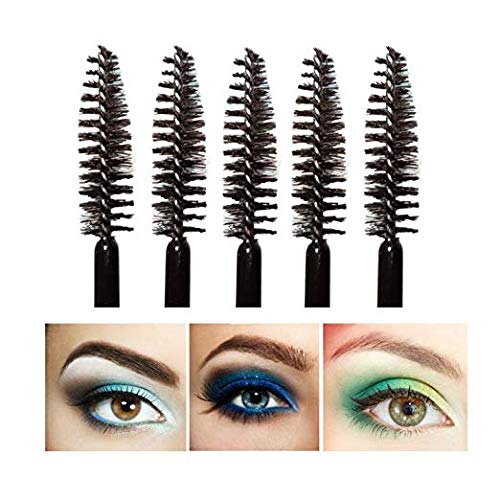 G2PLUS 300PCS Eyelash Brush, Disposable Eyelash Mascara Brushes Wands Applicator Tools Makeup Brush Kits, Eyelash Spoolies Eyelashes Brush for Eyelash Extensions and Eyebrow Brush (Black)