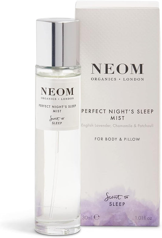 Neom - Lavender & Chamomile Mist for Body & Pillow, 1 Fl Oz | Perfect Night's Sleep Range | Essential Oils | Pillow Mist