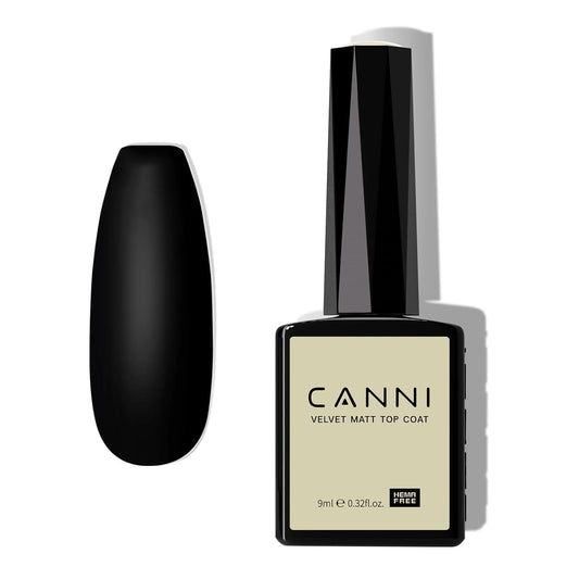 CANNI Matte Top Gel Nail Polish – 9ML Long-Lasting Soak Off UV LED Gel, Matte Finish for DIY Nail Art at Home or Salon