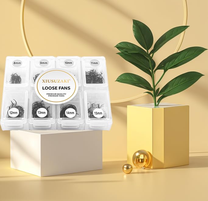 Premade Fans Eyelash Extensions 600 Fans 5D Premade Lash Fans Volume Lash Extensions 0.07 Thickness Eyelash Extension D Curl 13mm Fluffy Soft Handmade Loose Fan(600Fans-5D-0.07-D,13mm)
