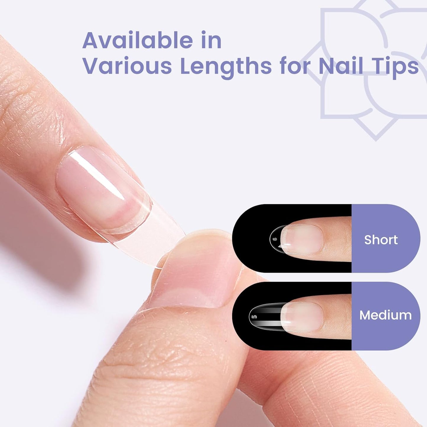 Medium Oval Round Nail Tips: 240Pcs Pre-shaped Full Cover Clear Gel Nails Tip, 12Sizes Acrylic Fake Press on Nail Tips for False Extension Manicure Salon DIY at Home