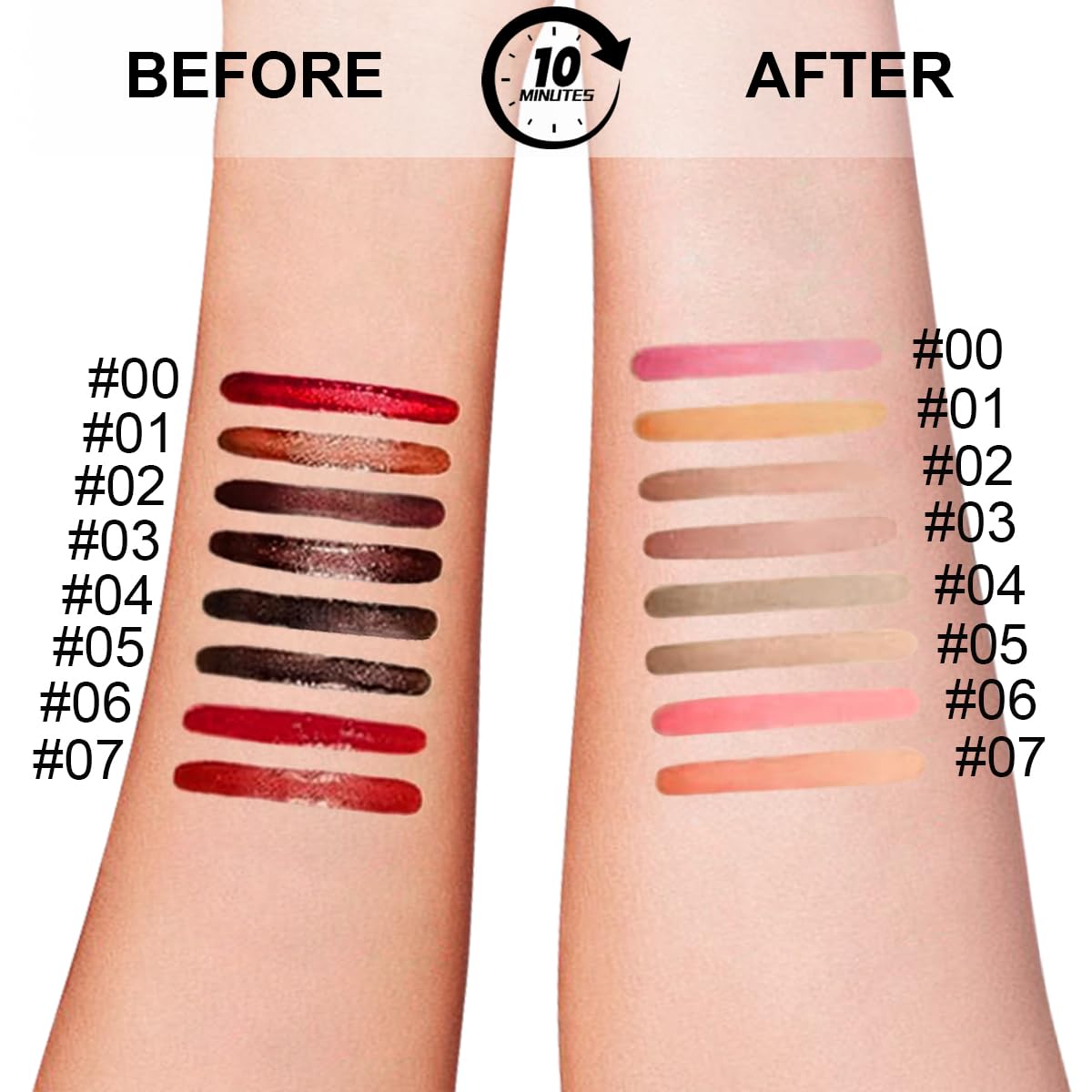 3 Colors Peel Off Lip Liner Stain with Tweezer, Long Lasting Waterproof Lip Tint Stains Makeup Set with Matte Finish for Women, Natural Look, Easy to Use, for All Skin Types (#0,1,5)