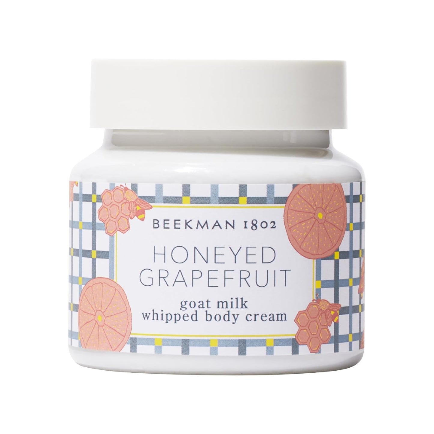 Beekman 1802 Whipped Body Cream, Honeyed Grapefruit - Scented - 8 oz - Intensely Hydrating & Softens Skin - With Goat Milk - Good for Sensitive Skin - Cruelty Free