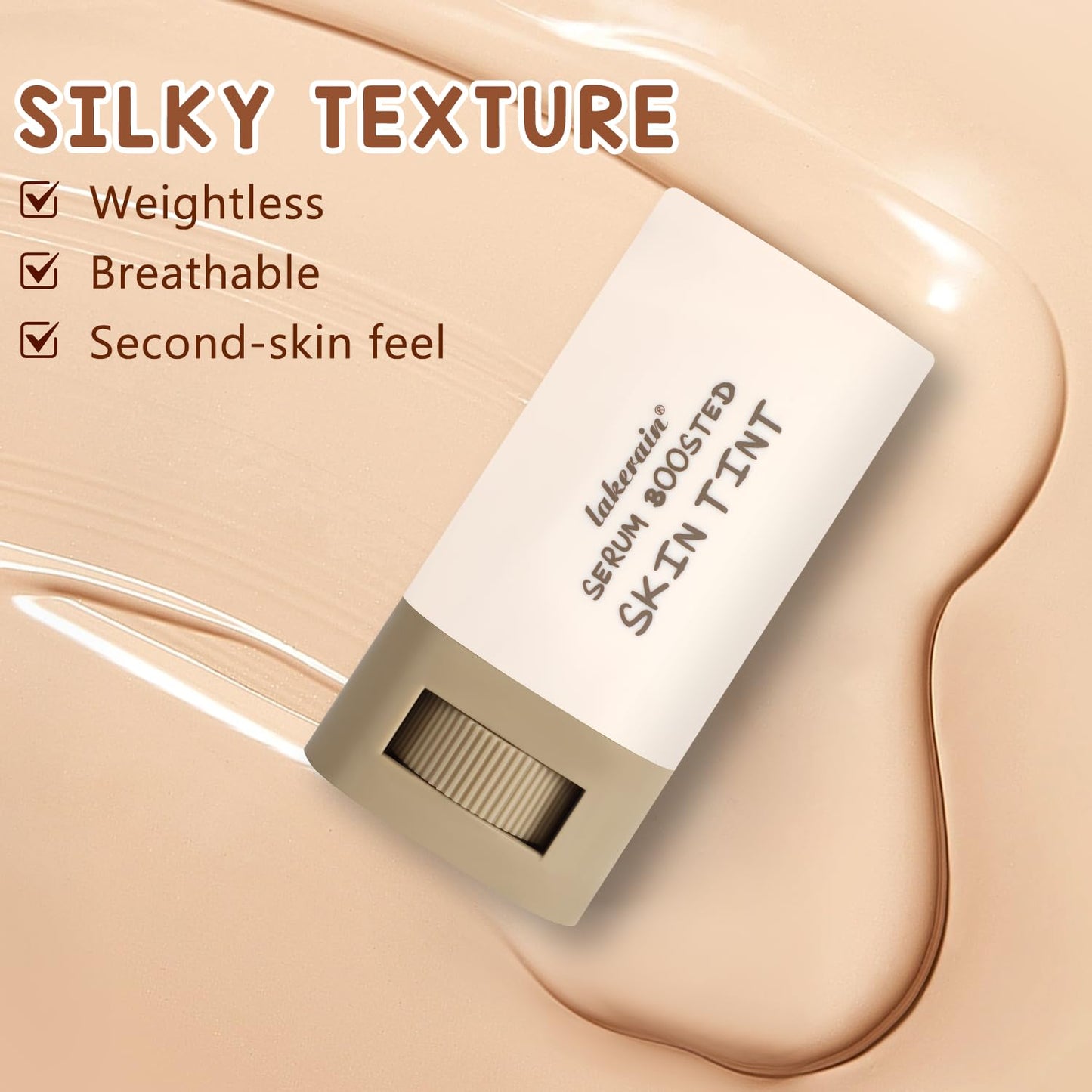 2PCS Foundation Stick Beauty Balm Serum Boosted Skin Tint, Solid Tinted Moisturizing Serum Contour Stick, Natural Fit, Moisturizing ＆ Concealing Foundation Sticks (#06)