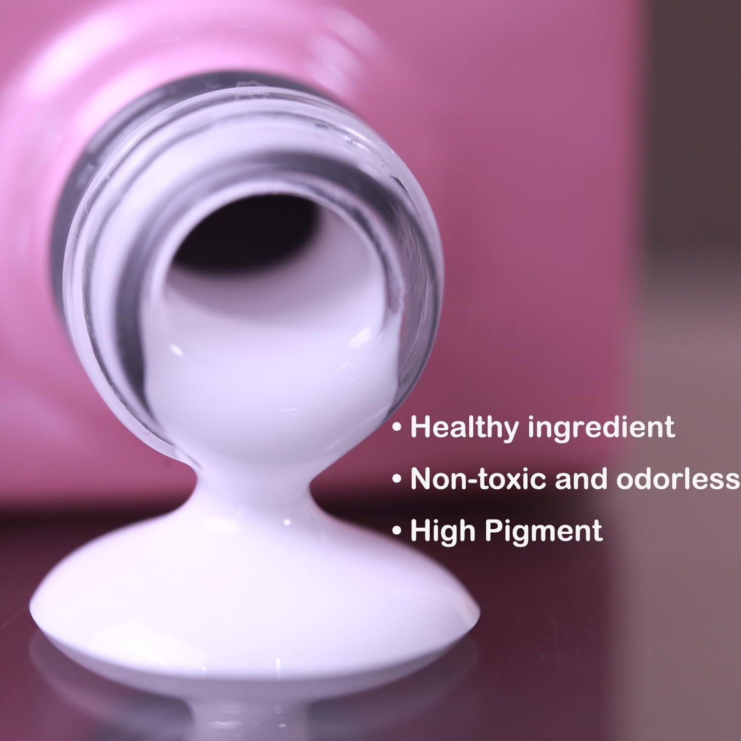 FZANEST White Gel Nail Polish, 15ml Self-leveling Gel Polish Soak Off UV LED Nail Art Starter Manicure Salon DIY at Home, 0.51 OZ