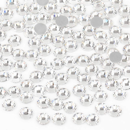 Beadsland Flat Back Crystal Rhinestones Round Gems for Nail Art and Craft Glue Fix, Crystal (3.8-4.0mm) SS16/1440pcs
