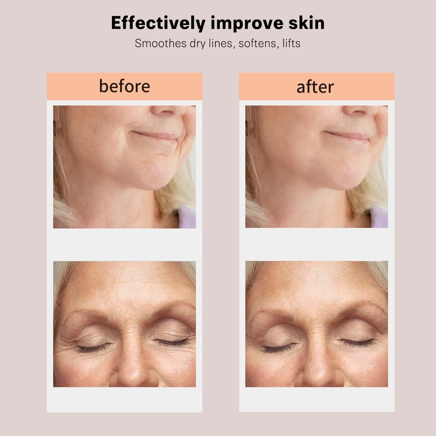 Ms.W 3-in-1 Beauty Massager for Face and Neck, Facial Massager with Heat, Vibration and Led, Electric Face Massager for Skin Improve, Smooth, Firm