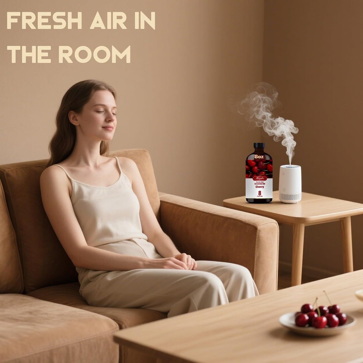 Cherry Fragrance Oil-Cherry Essential Oil 8.33oz (250ml)-100% Pure Natural Scent for Diffusers, Candles, Soap Making & Aromatherapy-Relaxing Home & Gift Essential Oil for Bath, Massage